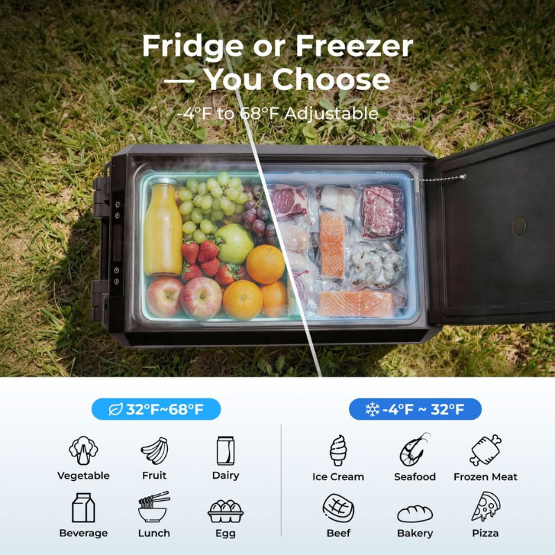 BougeRV New ASPEN S50 12V 50QT Portable Fridge with Wheels