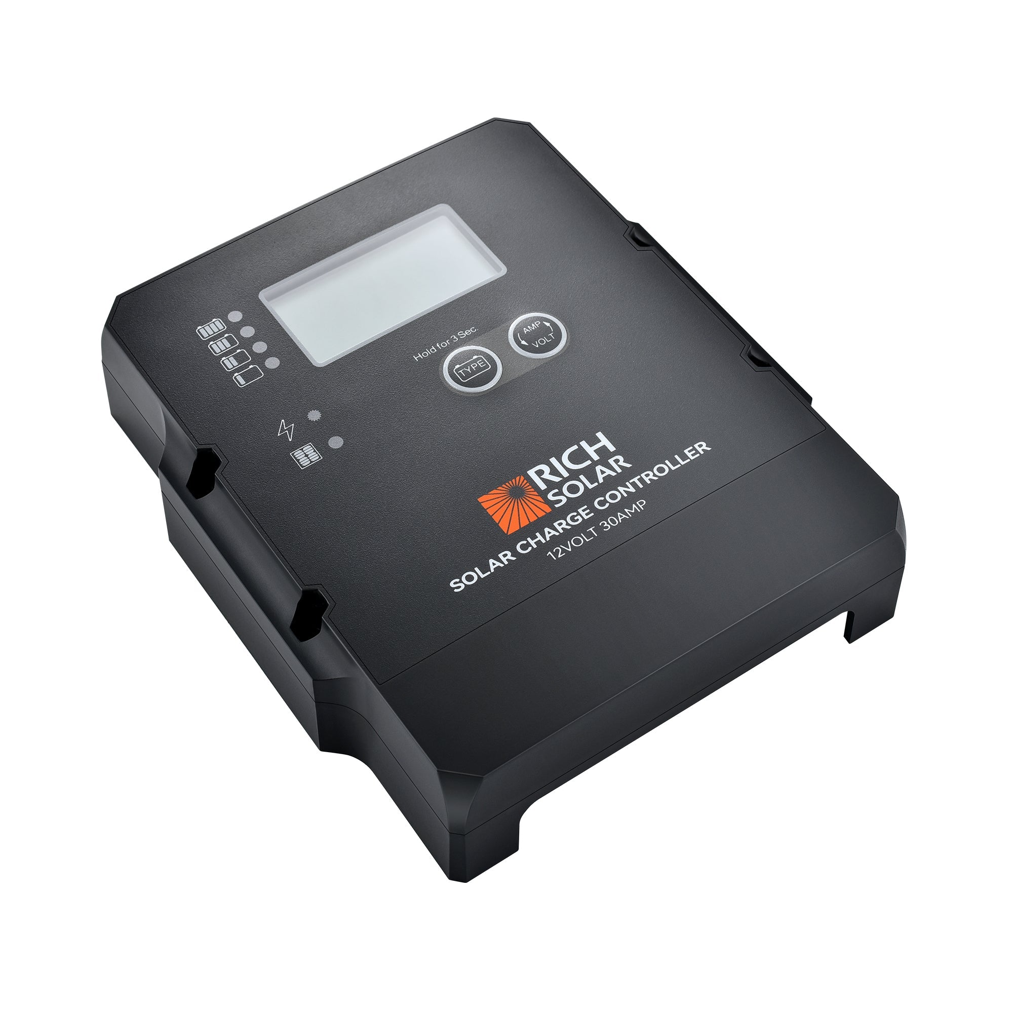Rich Solar 30 Amp PWM Solar Charge Controller | 12V 30A PWM Controller for RVs, Trailers, Campers, Vans, Boats, Off-Grid | Top Rated