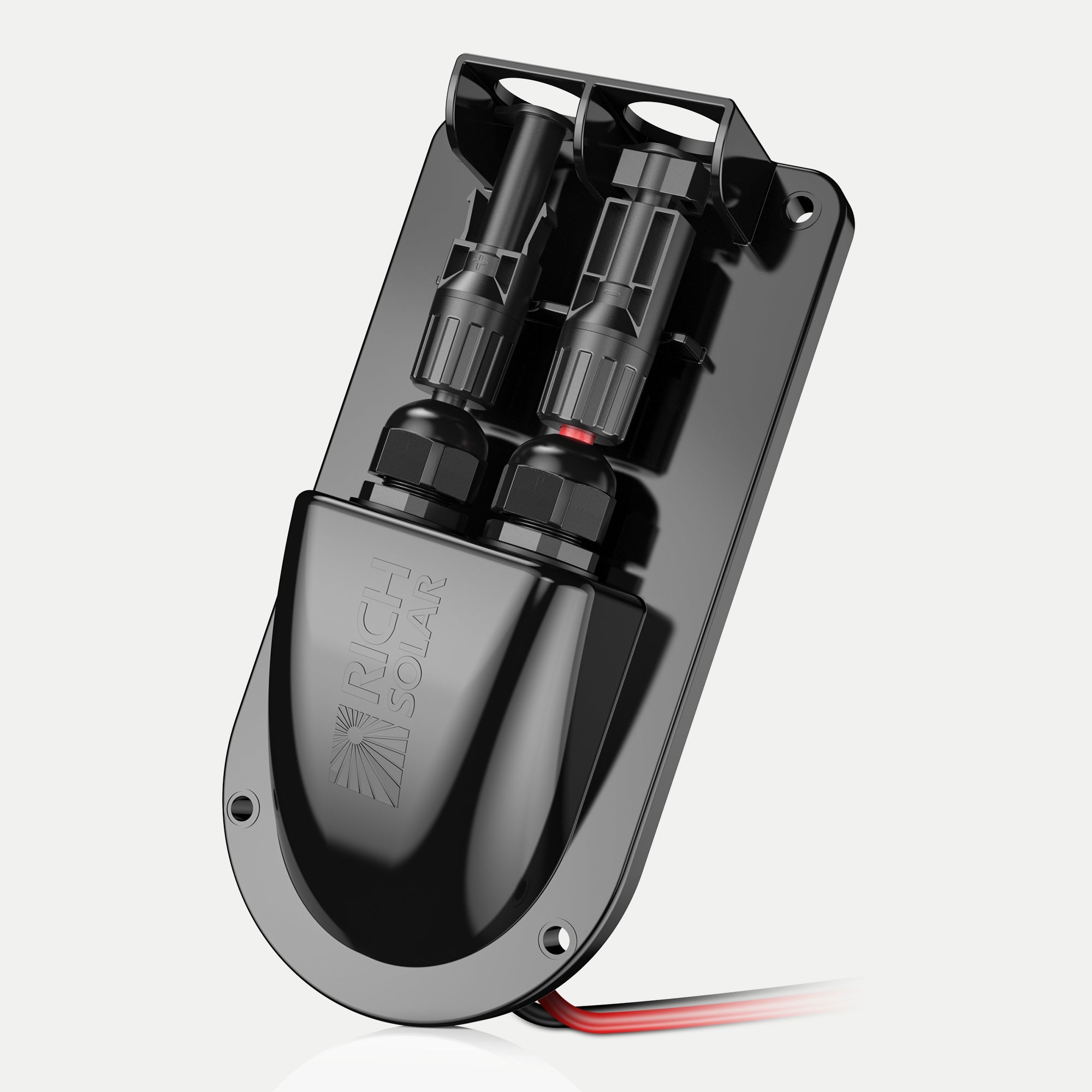 Rich Solar Cable Entry Plate | IP68 Waterproof Polypropylene Housing with UL 10AWG Wires and Solar Connectors | Easy to Install