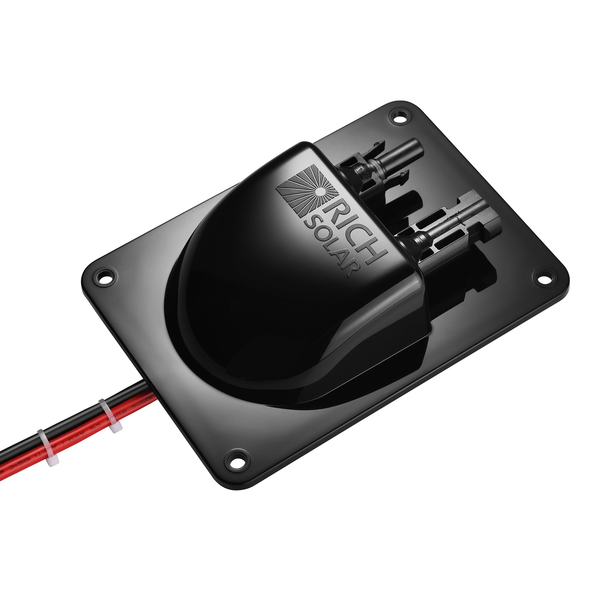 Rich Solar Cable Entry Plate | Polypropylene Housing with UL 8AWG 600V Wires for Solar Panels on RVs, Boats, Cabins