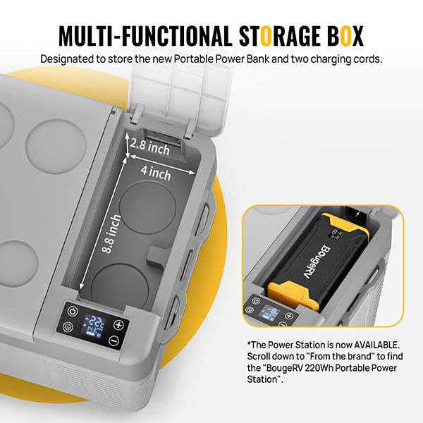 CRPRO30 30 Quart Portable Car Fridge White With 266Wh Power Station