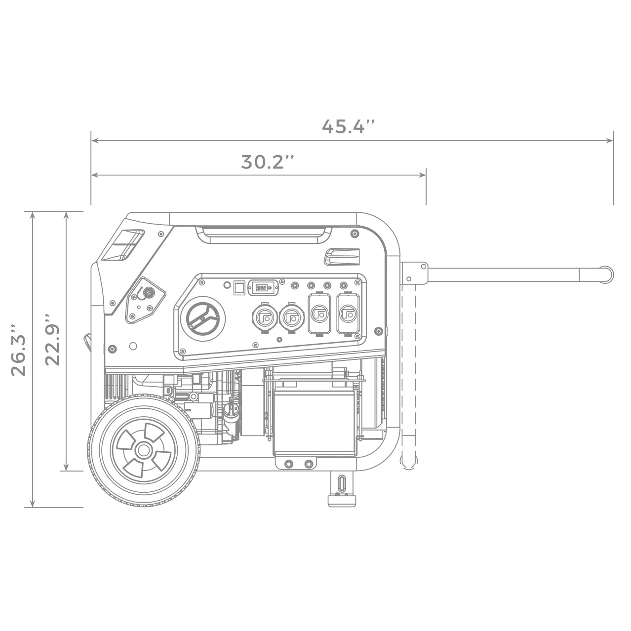 Dual Fuel Portable Generator 7125/5700W Electric Start 120/240V