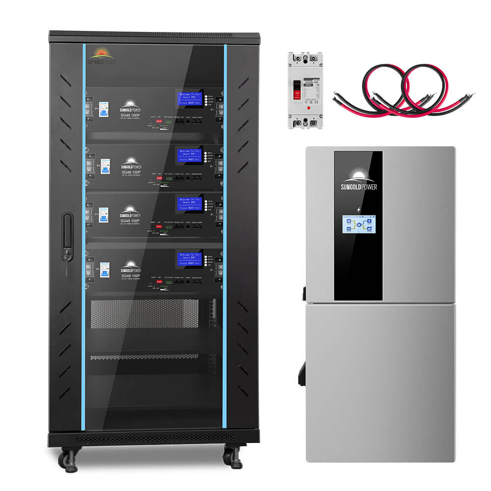 Hybrid Solar Kit 11.4KW 48V Split Phase 20.48KWH Lithium Battery 16 X 450 Watt Solar Panel SGH-11N2E
