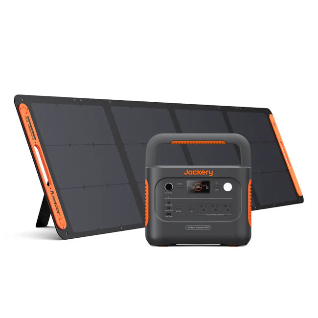 Jackery Explorer 1000 V2 Solar Generator - 1*E1000 V2 + 1*100W Solar Panel