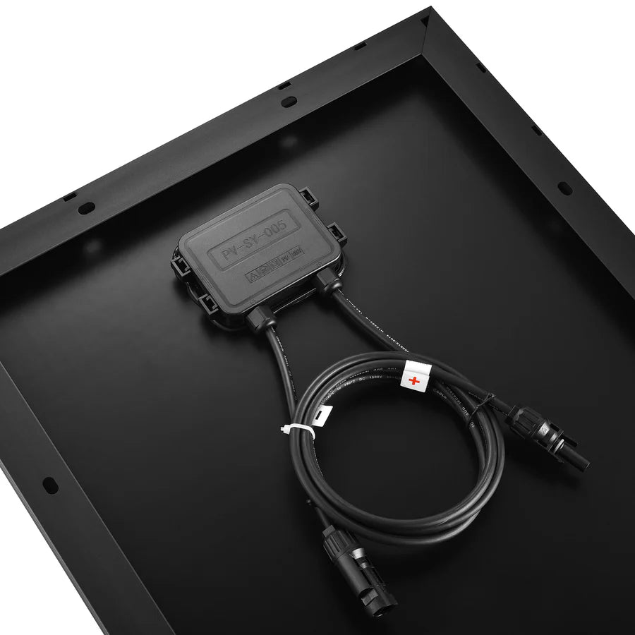 Rich Solar MEGA 130 SLIM | 130 Watt Slim Solar Panel | Compact 12V Narrow Panel for Vans, Campers, Boats | 25-Year Output Warranty