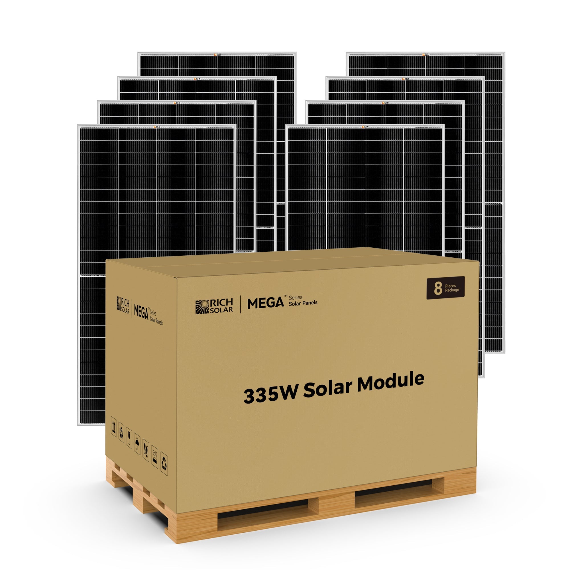 Rich Solar MEGA 335 PRO | 335 Watt Solar Panel | Premium Grid-tie or Off-grid Solar Panel for Residential, Commercial, Agriculture | 25-Year Output Warranty