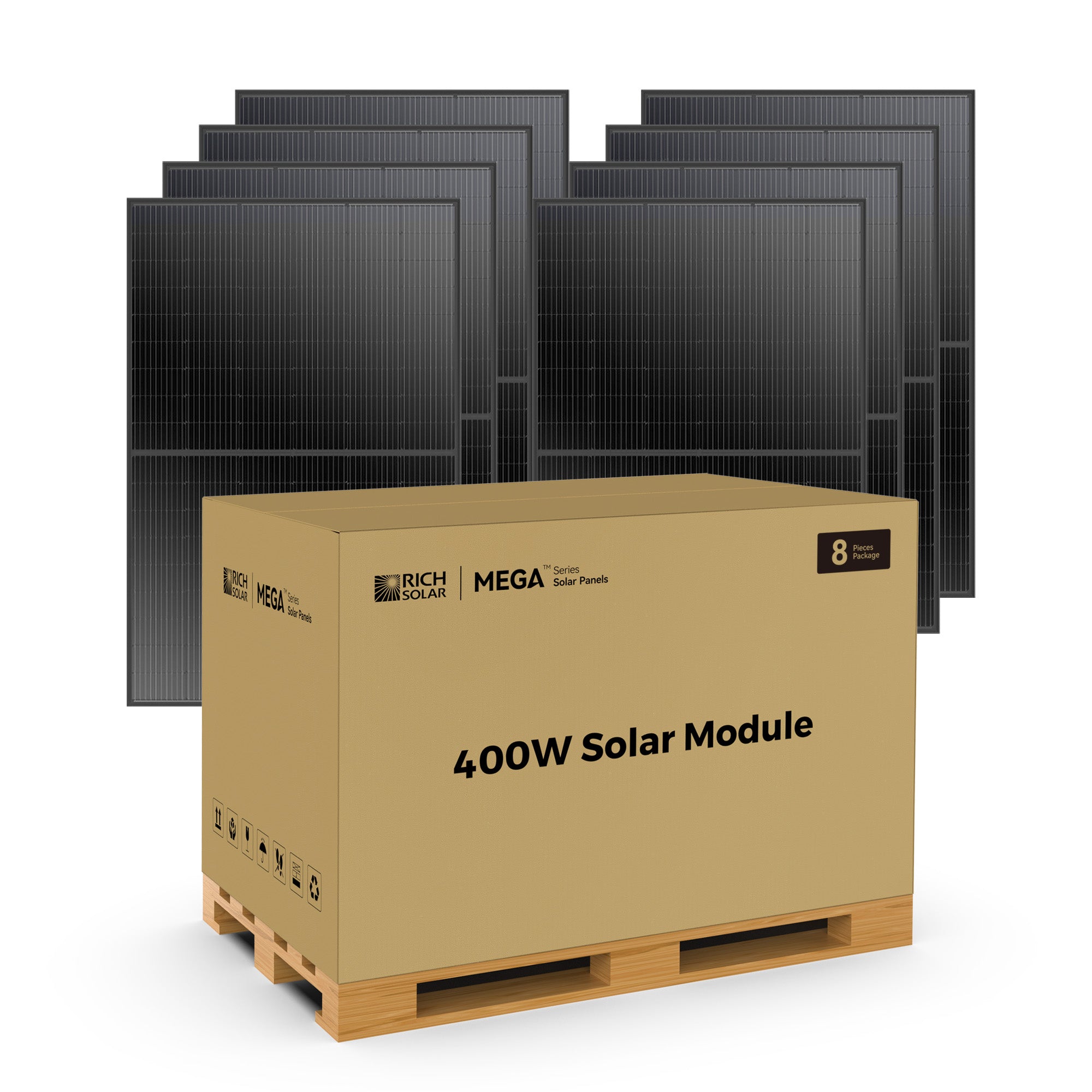 Rich Solar MEGA 400 | 400 Watt Solar Panel | Premium Grid-tie or Off-grid Solar Panel for Residential, Commercial, Agriculture | 25-Year Output Warranty