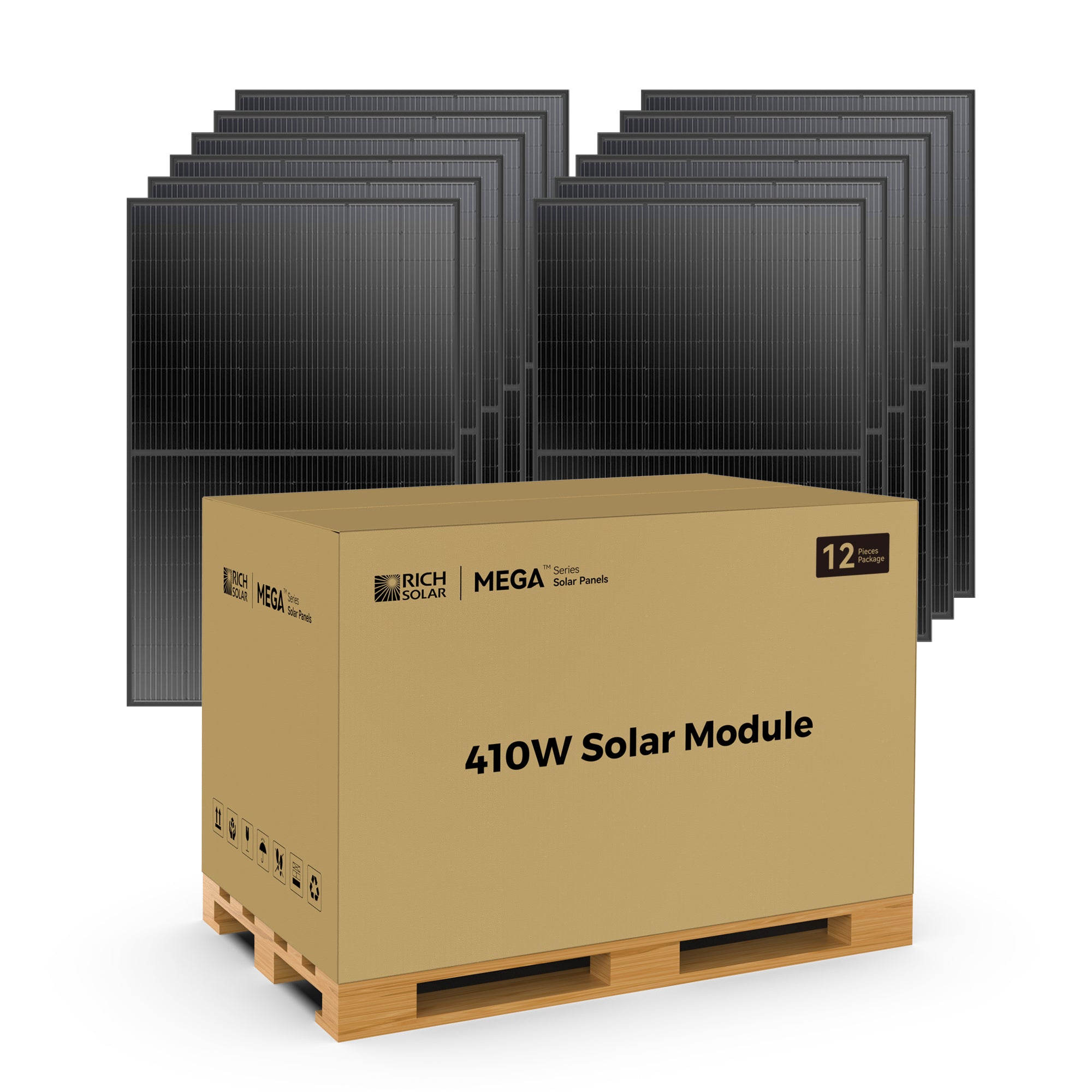 Rich Solar MEGA 410 | 410 Watt Solar Panel | Premium Grid-tie or Off-grid Solar Panel for Residential, Commercial, Agriculture | 25-Year Output Warranty