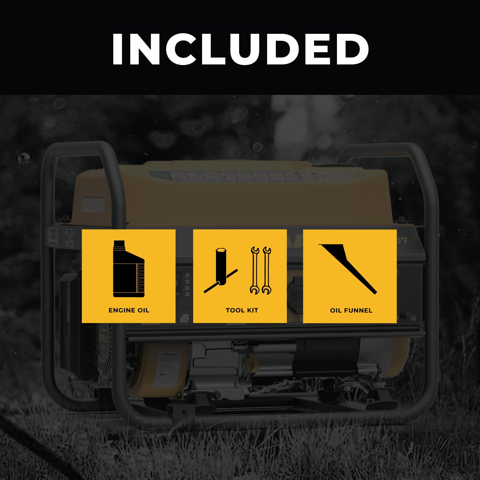 Gas Portable Generator 4550W Recoil Start