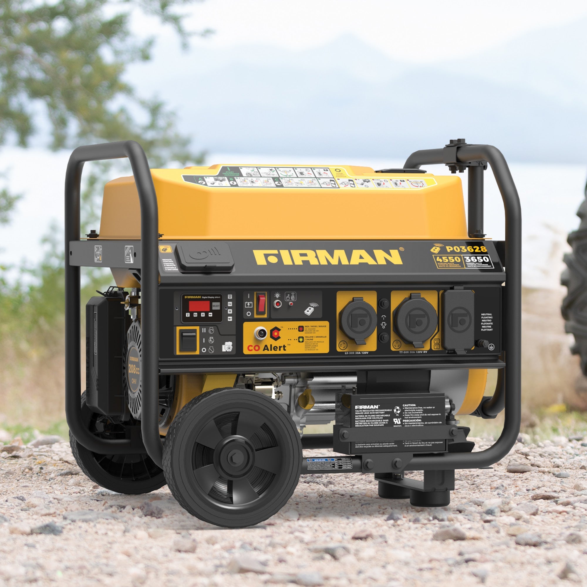 Gas Portable Generator 4550/3650W Remote Start with CO Alert