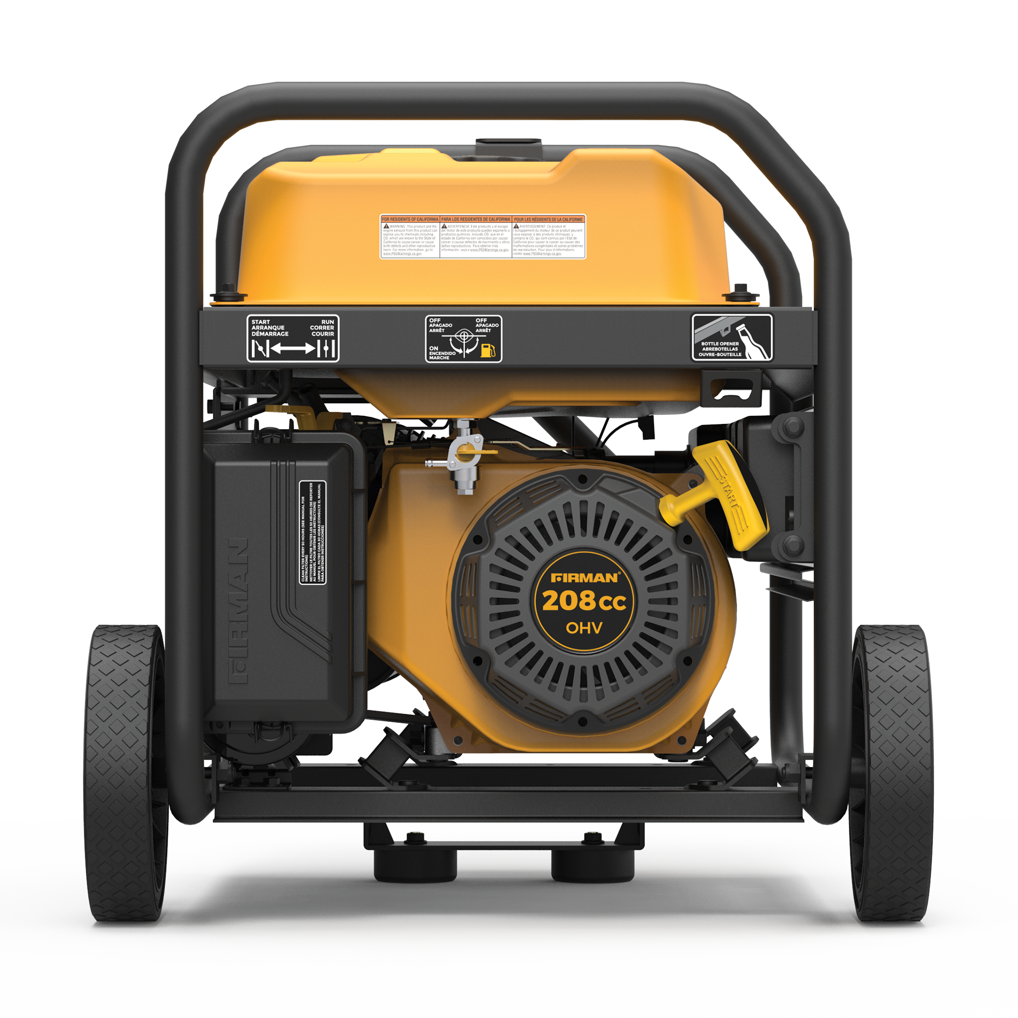 Gas Portable Generator 4550/3650W Recoil Start 120/240V with CO ALERT