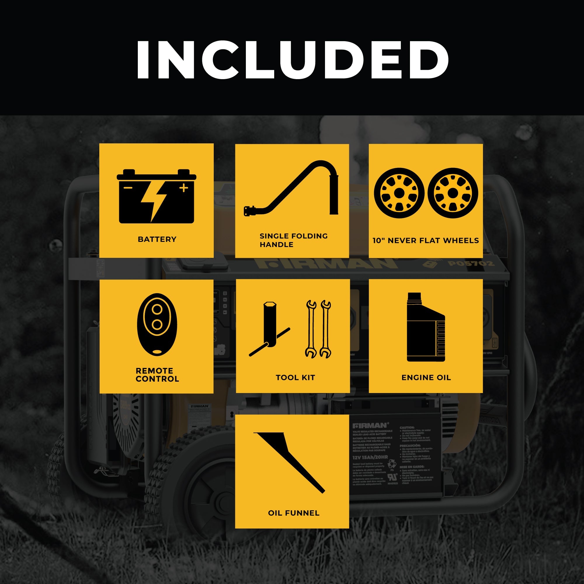 Gas Portable Generator 7125W Remote Start 120/240V