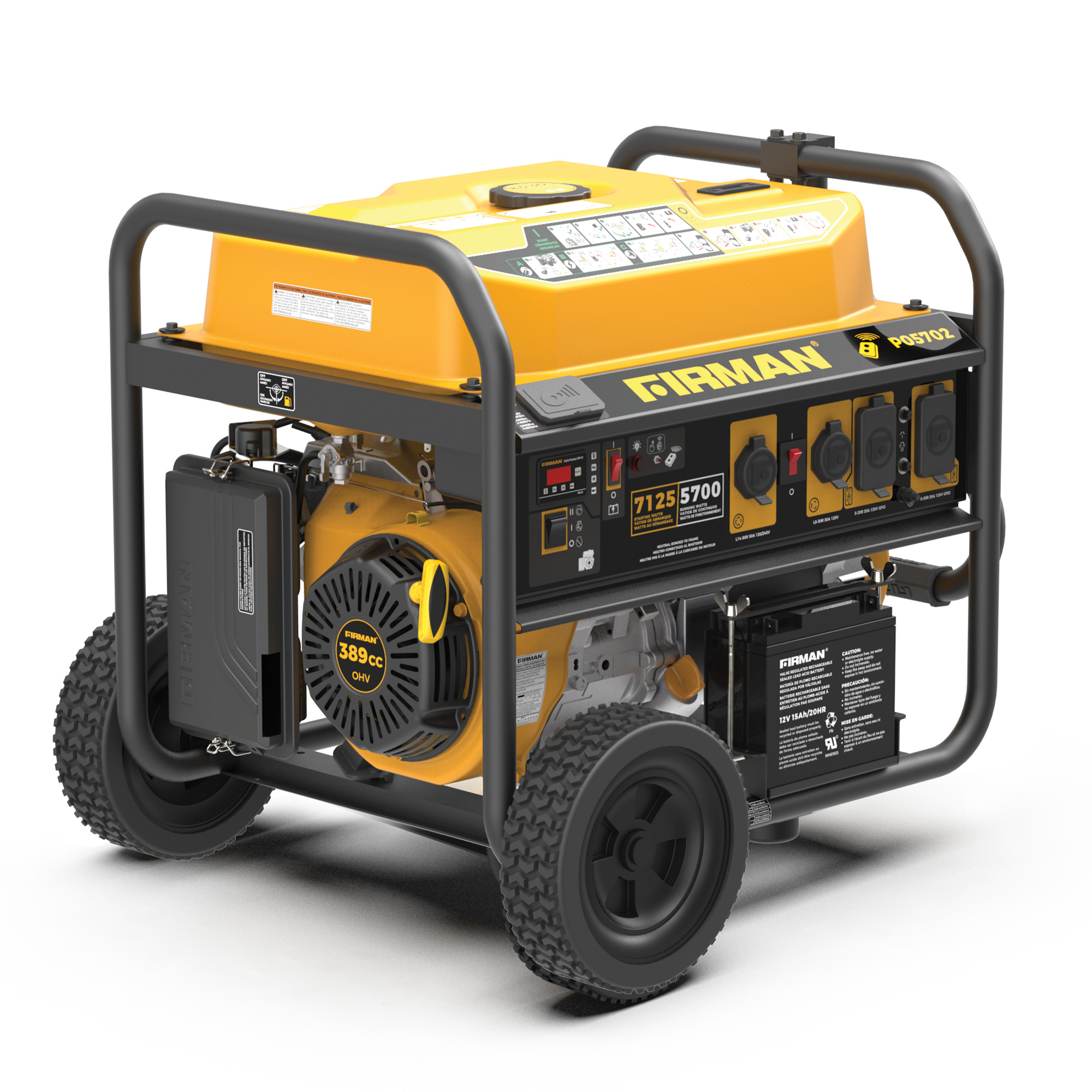 Gas Portable Generator 7125W Remote Start 120/240V