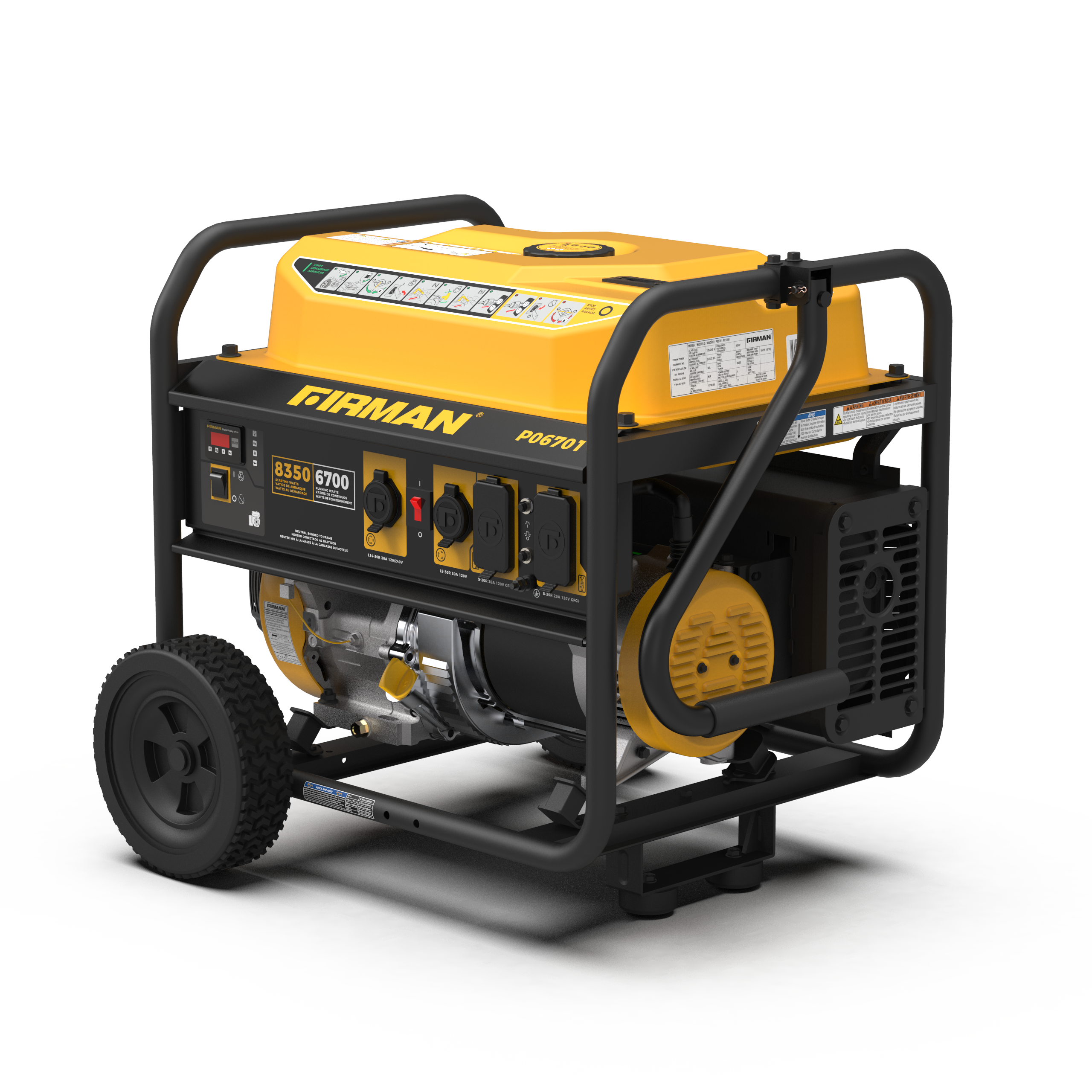 Gas Portable Generator 8350/6700W Recoil Start 120/240V