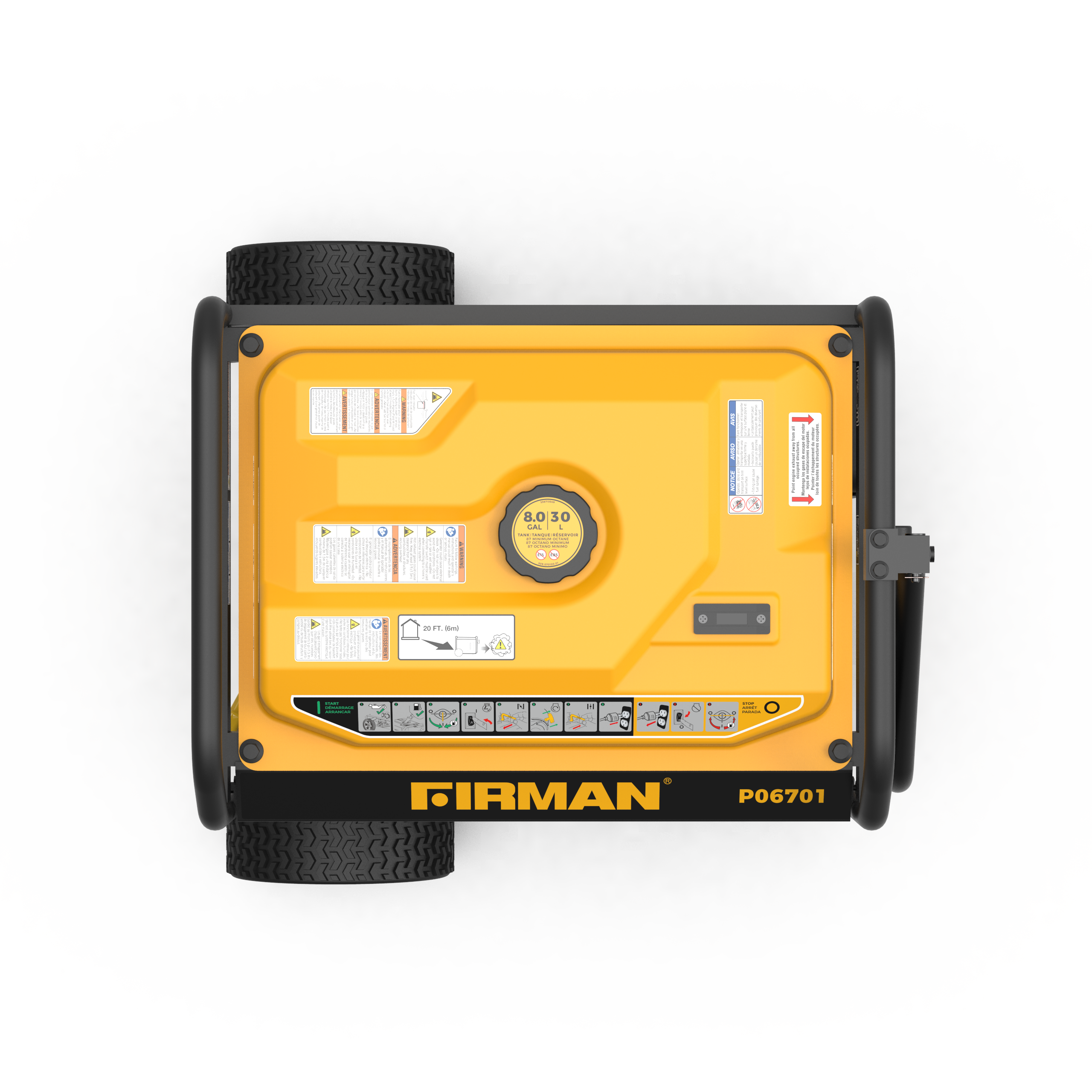 Gas Portable Generator 8350/6700W Recoil Start 120/240V