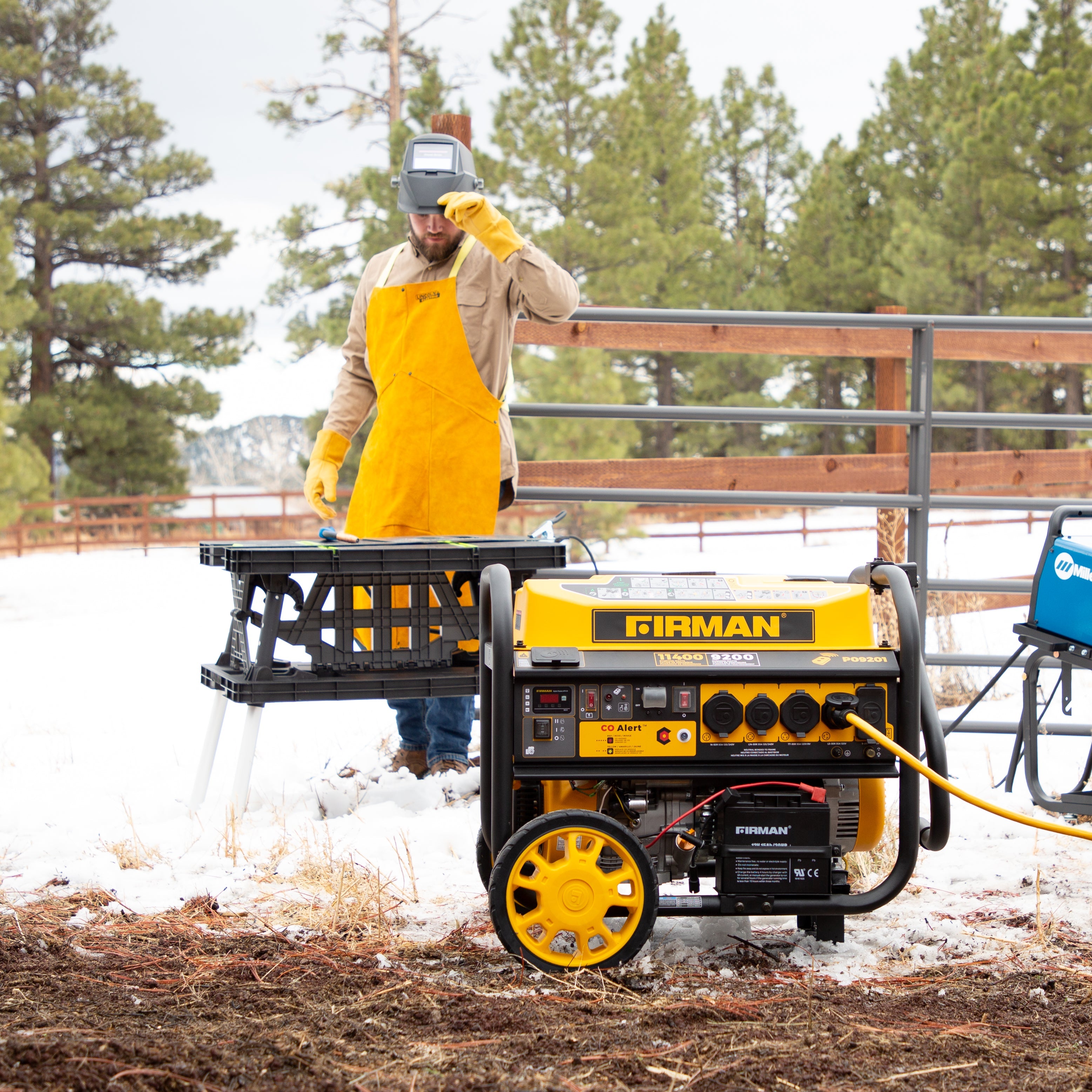 Gas Portable Generator 11400W Remote Start 120/240V with CO alert