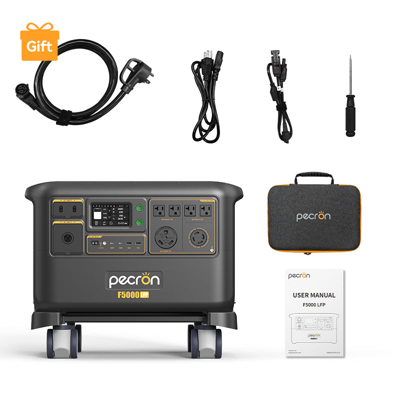 PECRON F5000LFP Portable Power Station 7200W 5120Wh 120V/240V