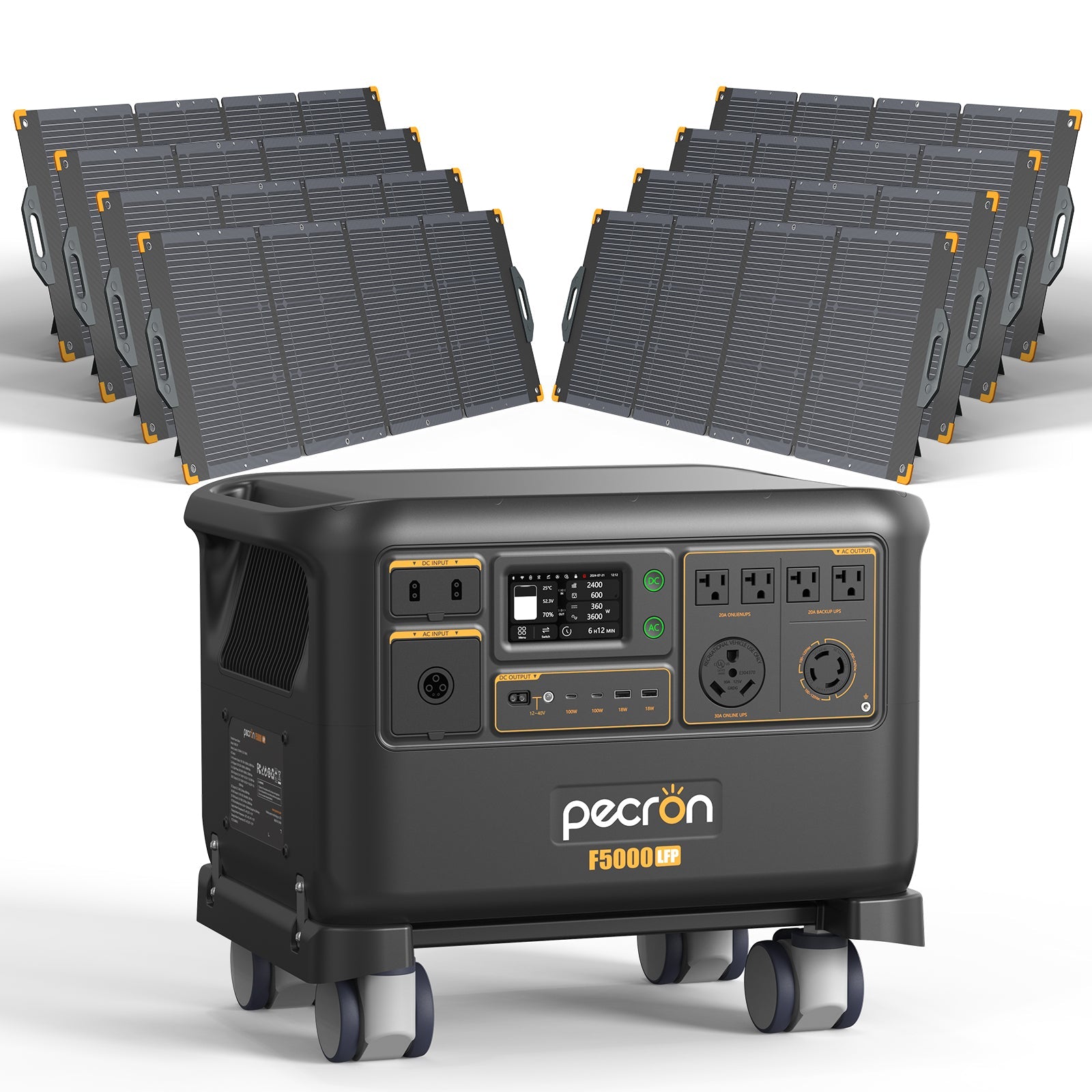 PECRON F5000LFP Portable Power Station 7200W 5120Wh 120V/240V