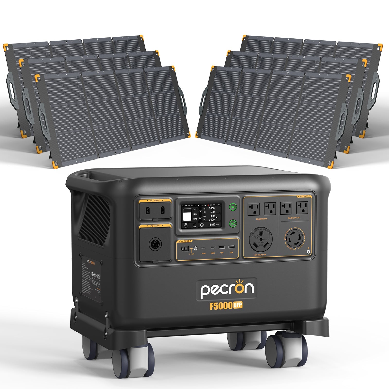 PECRON F5000LFP Portable Power Station 7200W 5120Wh 120V/240V