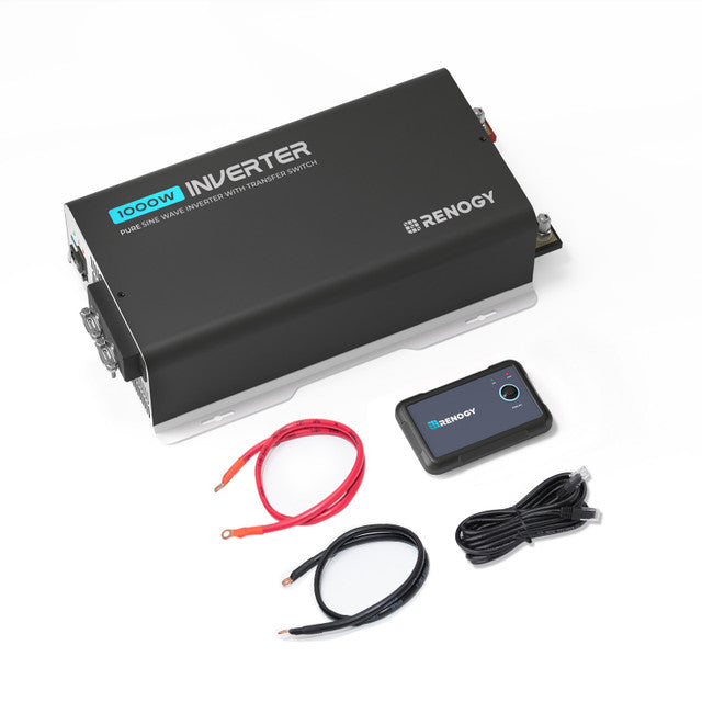 Renogy 1000W 12V Pure Sine Wave Inverter w/ UPS Transfer Switch and Built-In Bluetooth