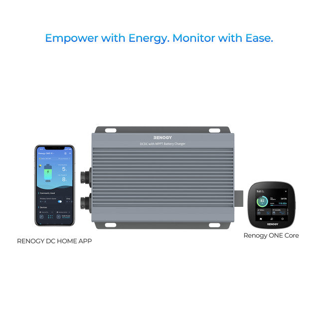Renogy 12/24V IP67 50A DC to DC  Battery Charger w/ MPPT & ONE Core