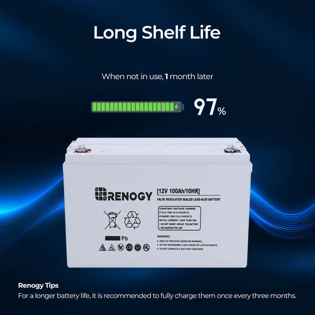 Renogy 12V 100Ah Deep Cycle AGM Battery