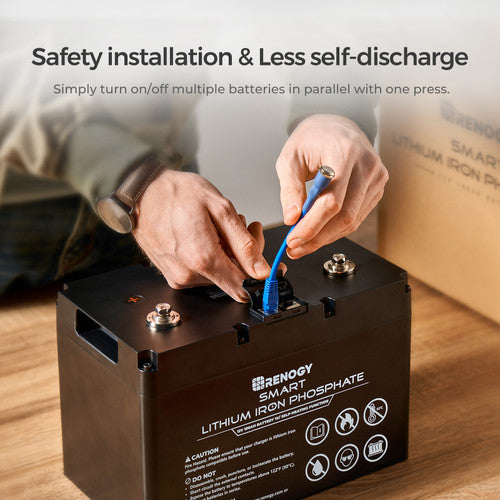 Renogy 12V 100Ah Smart Lithium Iron Phosphate Battery w/ Self Heating Function