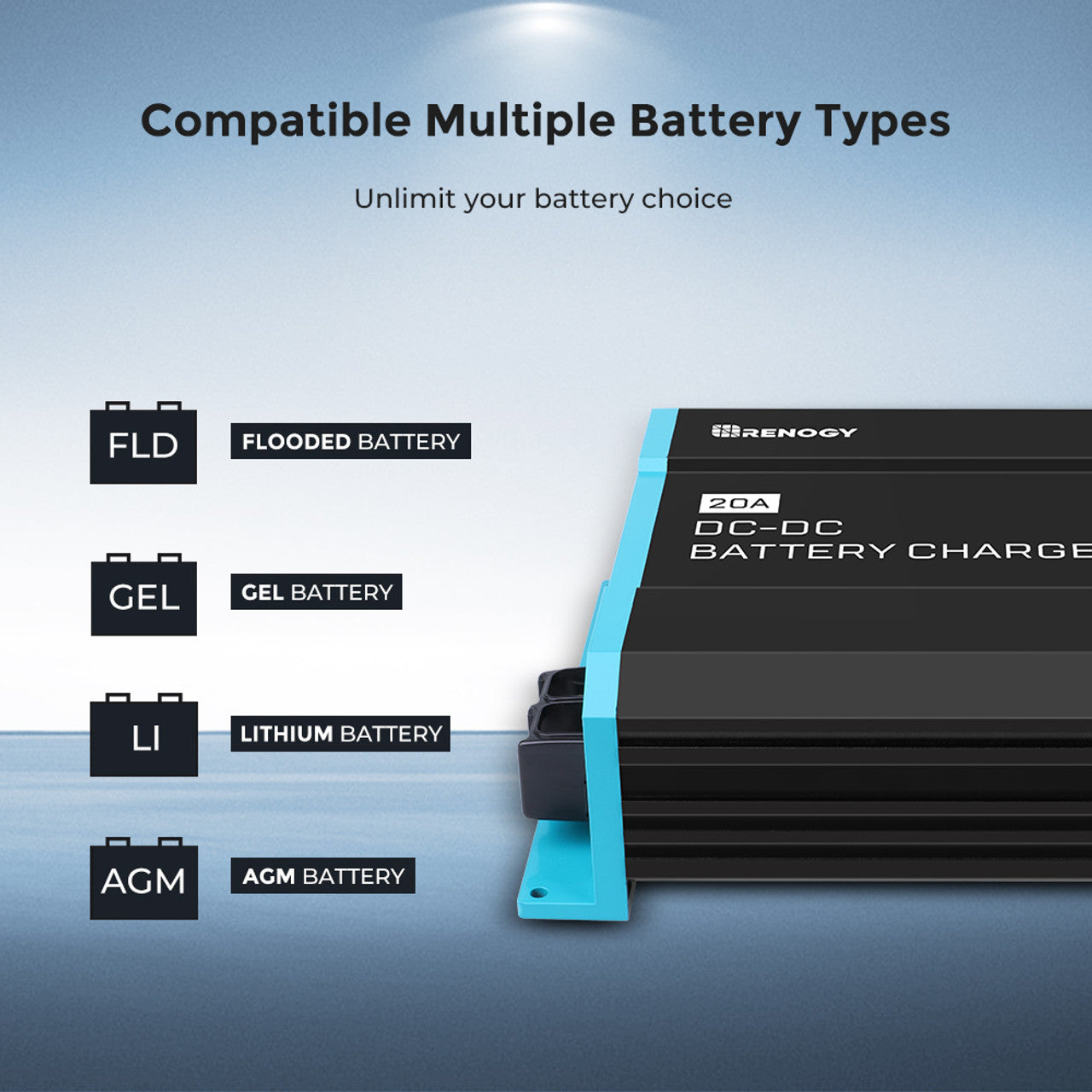 Renogy 12V 20A DC to DC On Board Battery Charger