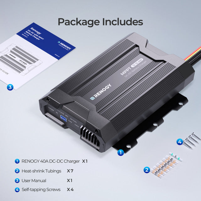 Renogy 12V 40A DC to DC Battery Charger w/ MPPT