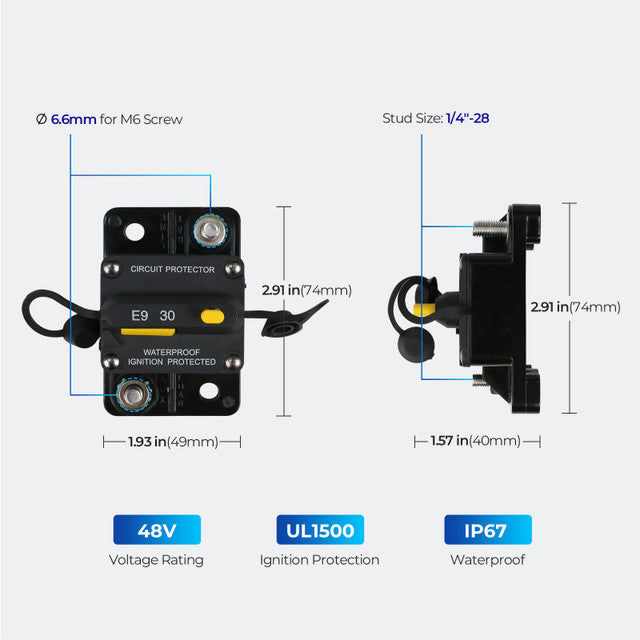 Renogy 40A Thermal Circuit Breaker