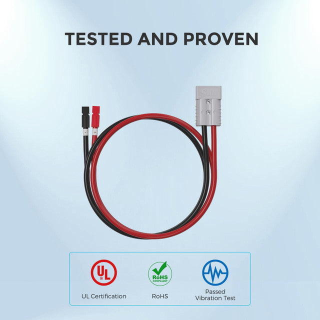 Renogy 5FT 6 AWG Anderson Adapter Cable (Anderson PP75 - Anderson SB120)