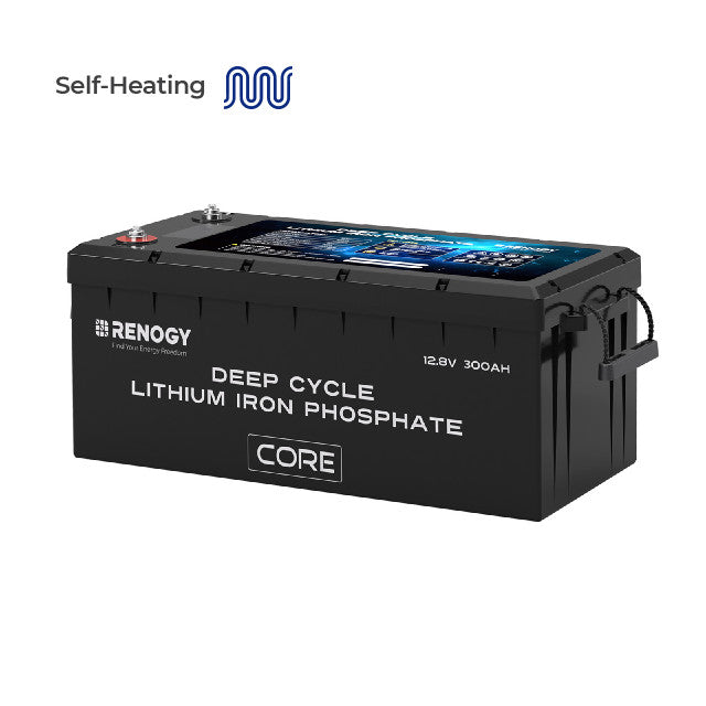 Renogy Core 12V 300Ah Deep Cycle Lithium Iron Phosphate Battery w/ Self Heating