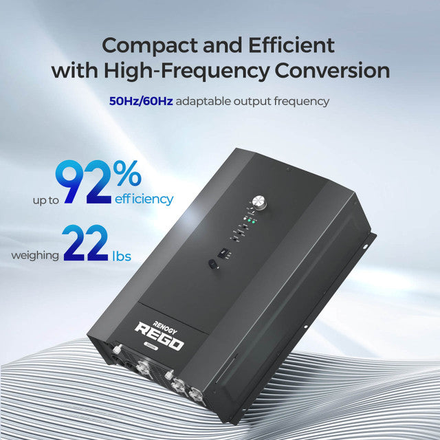Renogy REGO 3000W 12V Pure Sine Wave HF Split-Phase  Inverter Charger