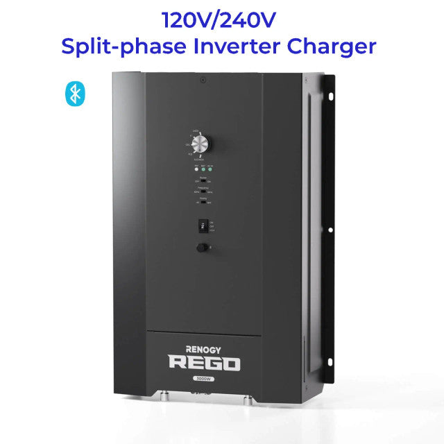 Renogy REGO 3000W 12V Pure Sine Wave HF Split-Phase  Inverter Charger
