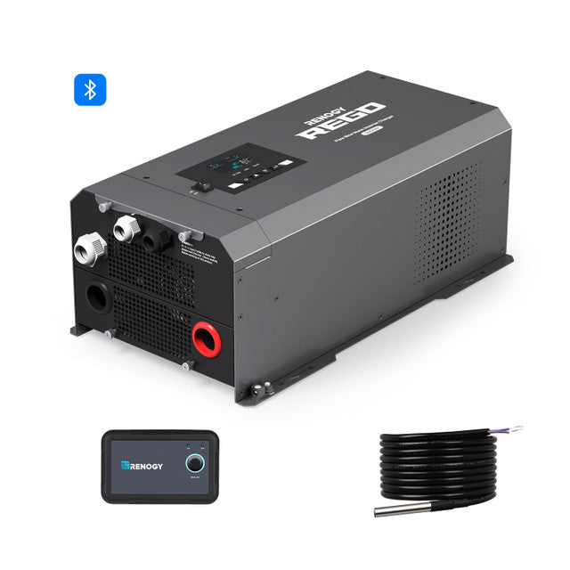 Renogy REGO 3000W 12V Pure Sine Wave Inverter Charger w/ LCD Display