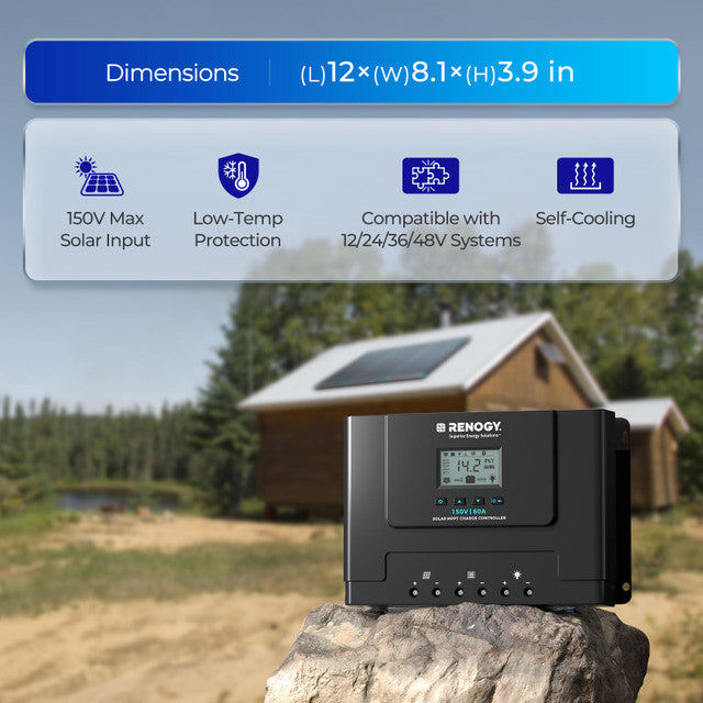 Renogy Rover Lite 12/24/36/48V 60A MPPT Solar Charge Controller