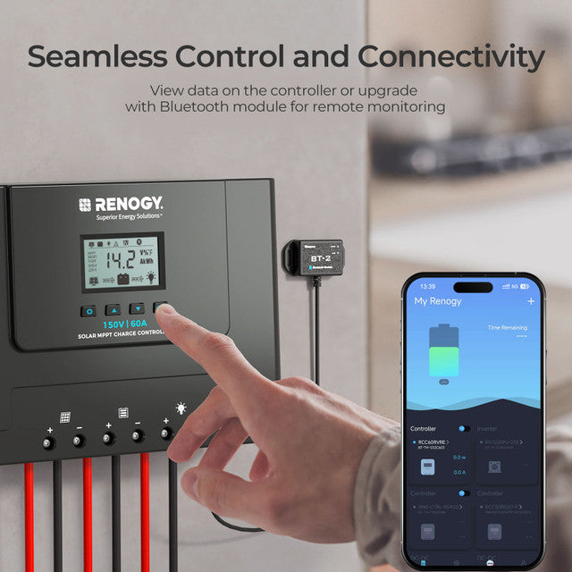 Renogy Rover Lite 12/24/36/48V 60A MPPT Solar Charge Controller