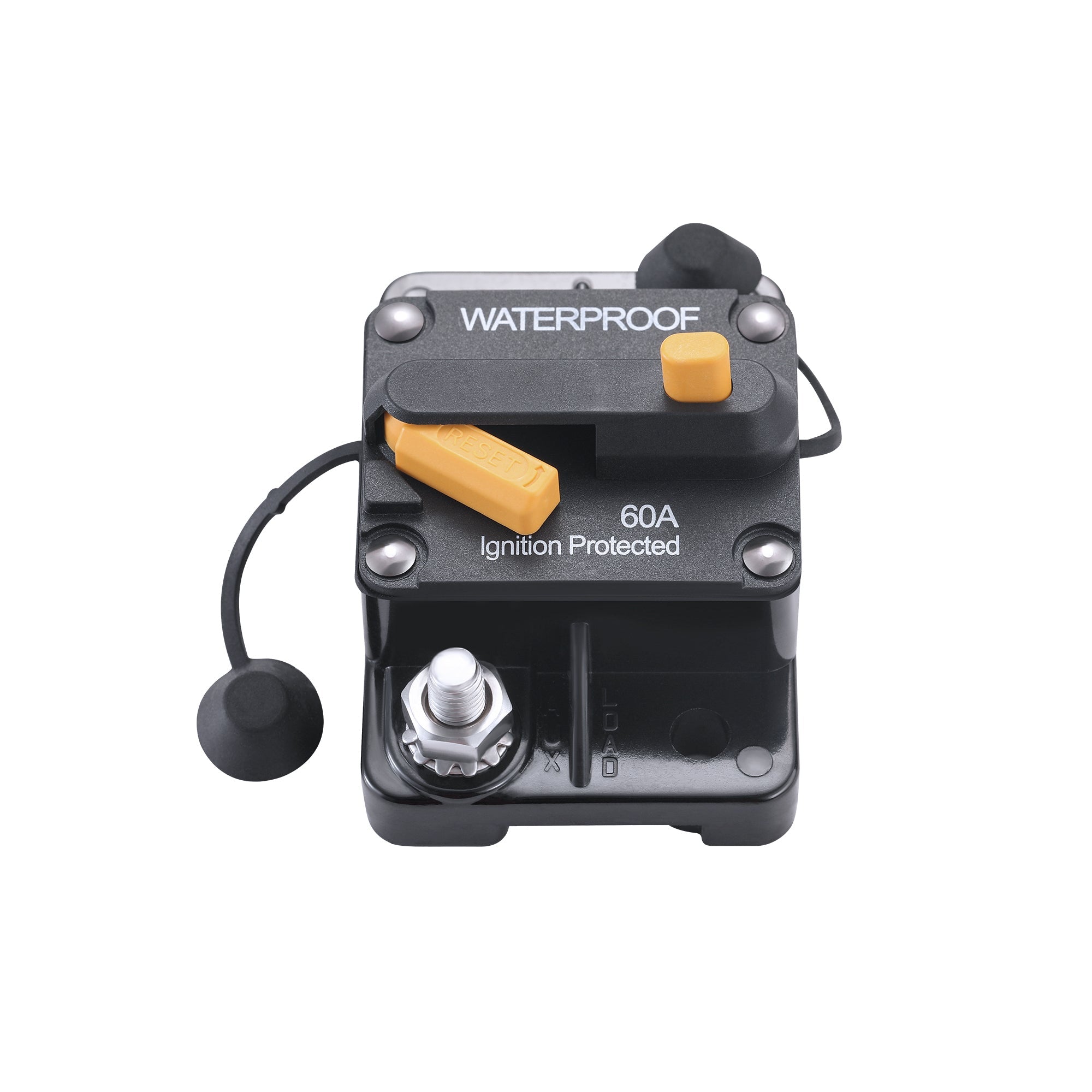 Rich Solar Single Pole Waterproof Circuit Breaker | Waterproof Thermal Type Breaker | Choose Amp: 30A, 40A, 60A, 80A, 100A, 120A, 150A, 200A, 250A
