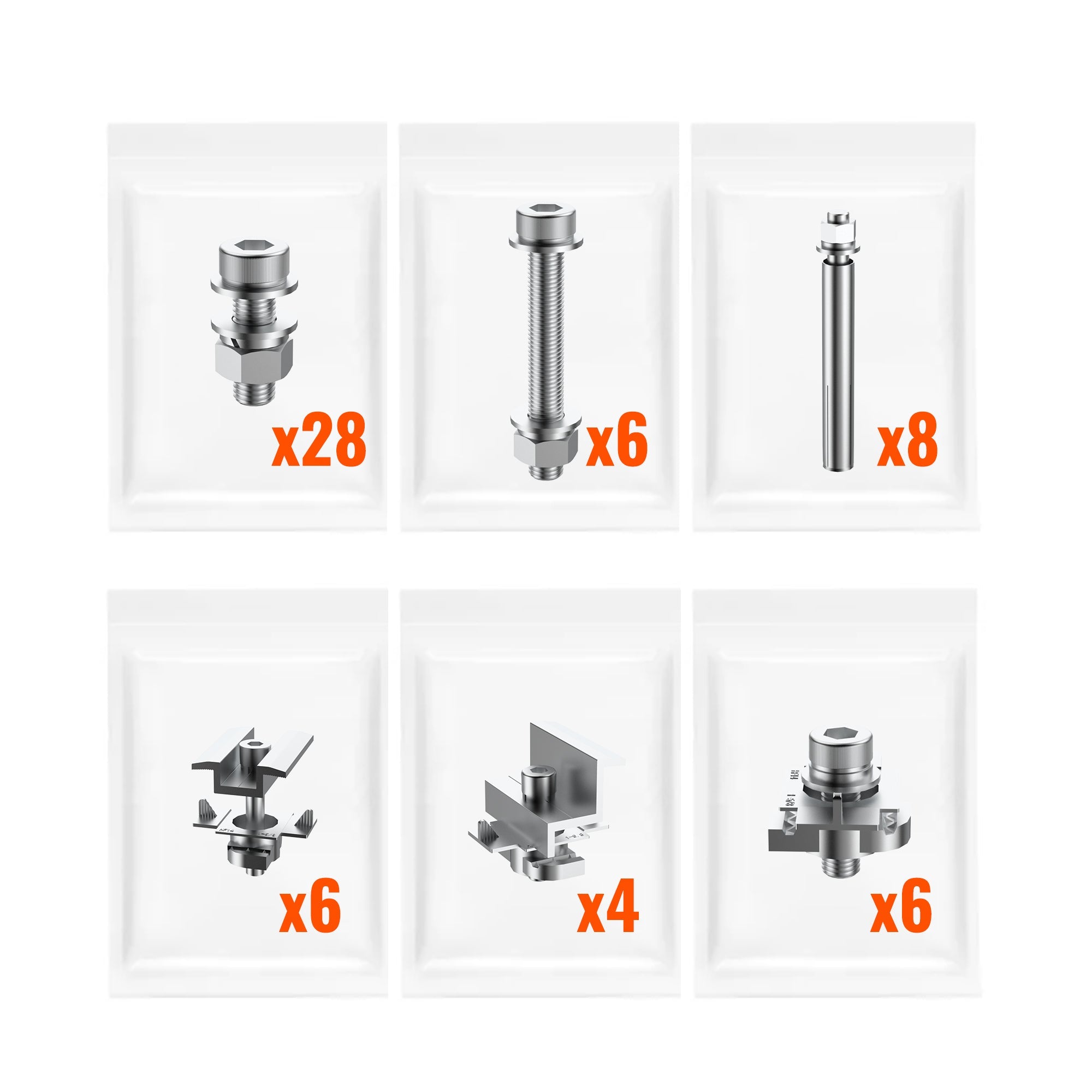Rich Solar Solar Ground Mount | Fit MEGA 100/100 SLIM/MEGA 150 | Adjustable, Easy-to-Install Brackets for 1-4 Panels