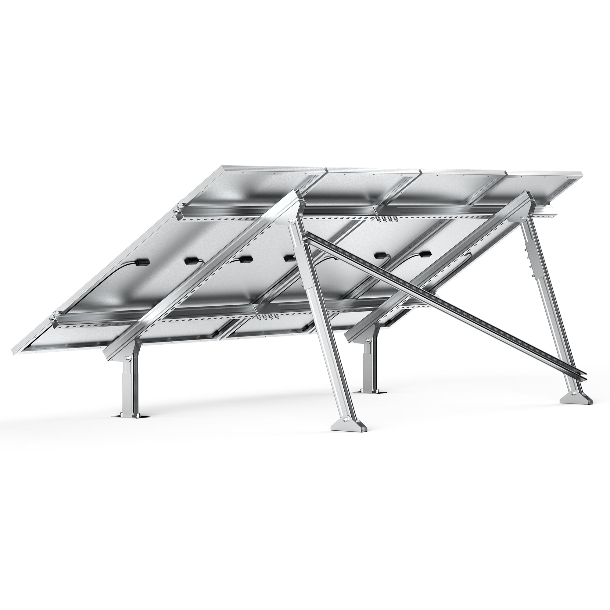 Rich Solar Solar Ground Mount | Fit MEGA 100/100 SLIM/MEGA 150 | Adjustable, Easy-to-Install Brackets for 1-4 Panels