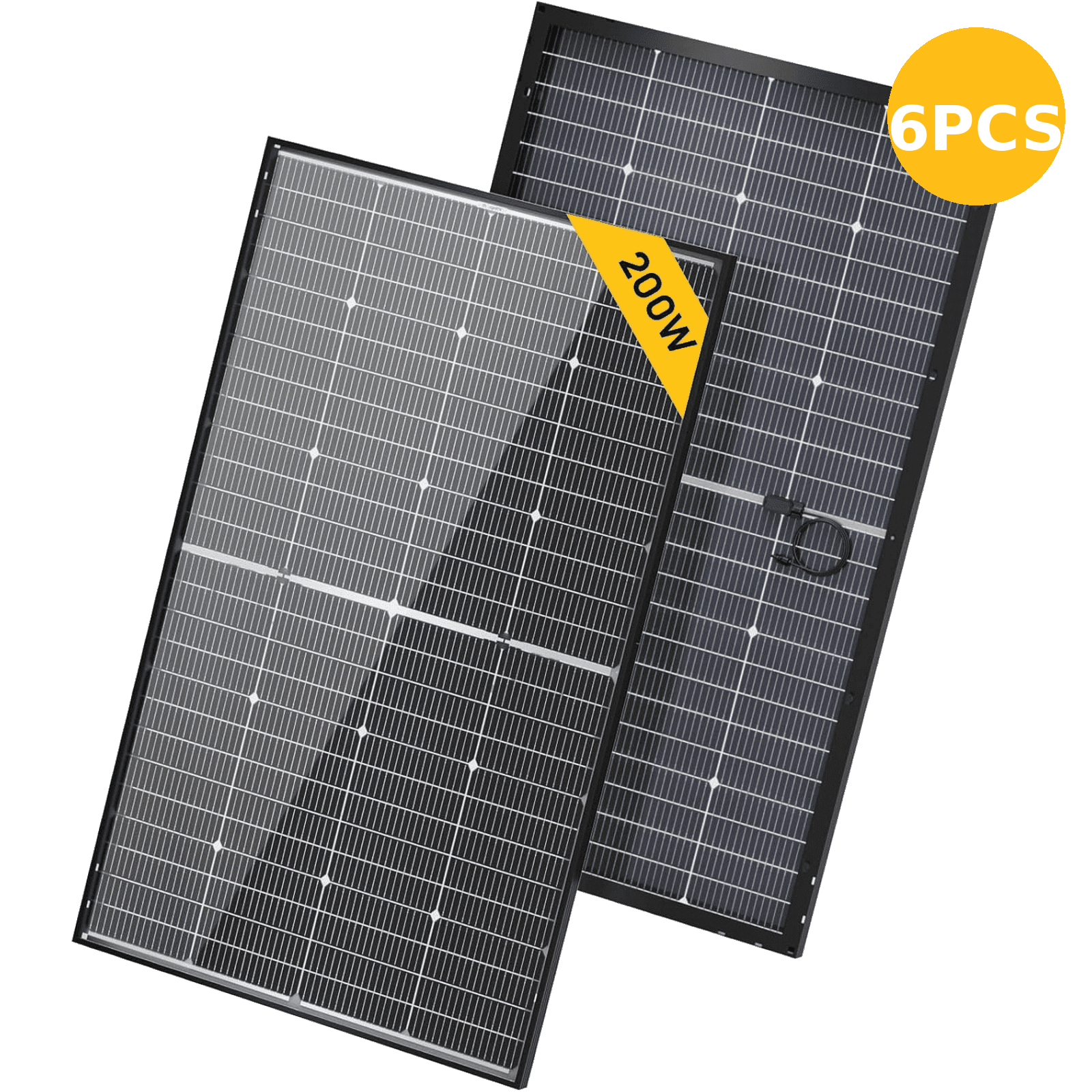 BougeRV N-Type 12V/24V 200 Watt Bifacial 16BB Solar Panel