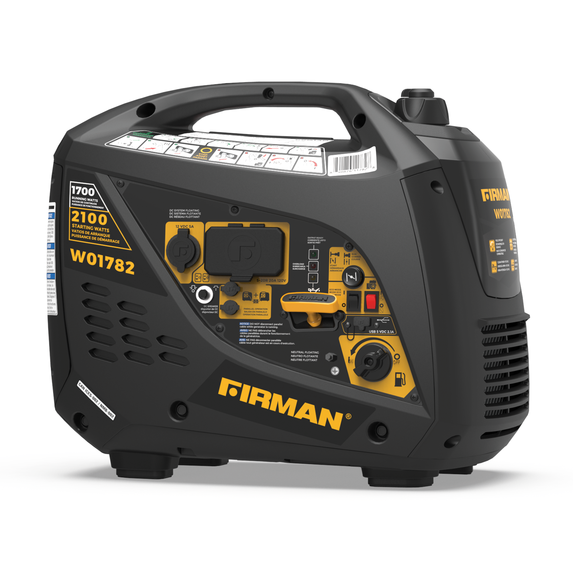Inverter Portable Generator 2100/1700W Recoil Start