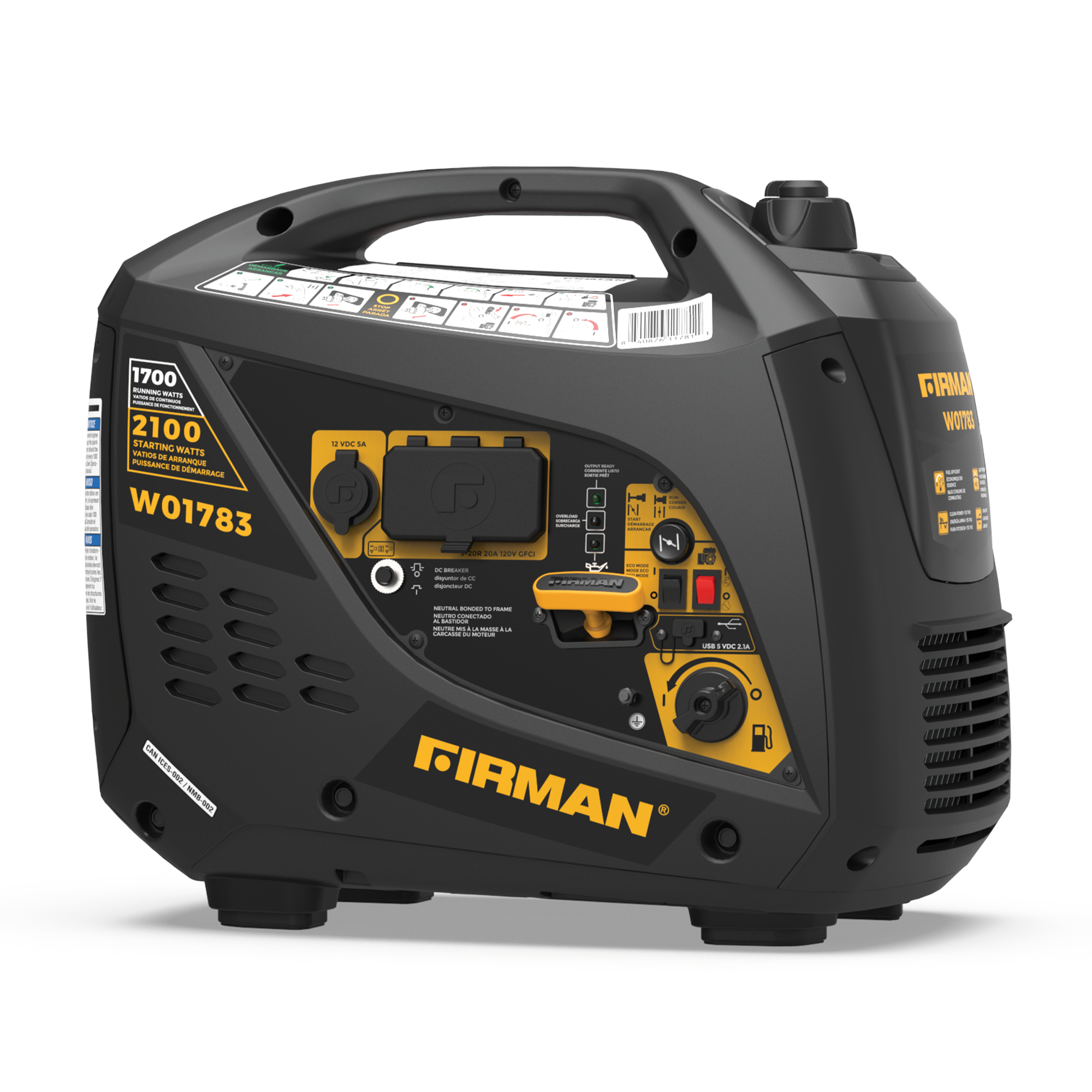 Inverter Portable Generator 2100/1700W Recoil Start