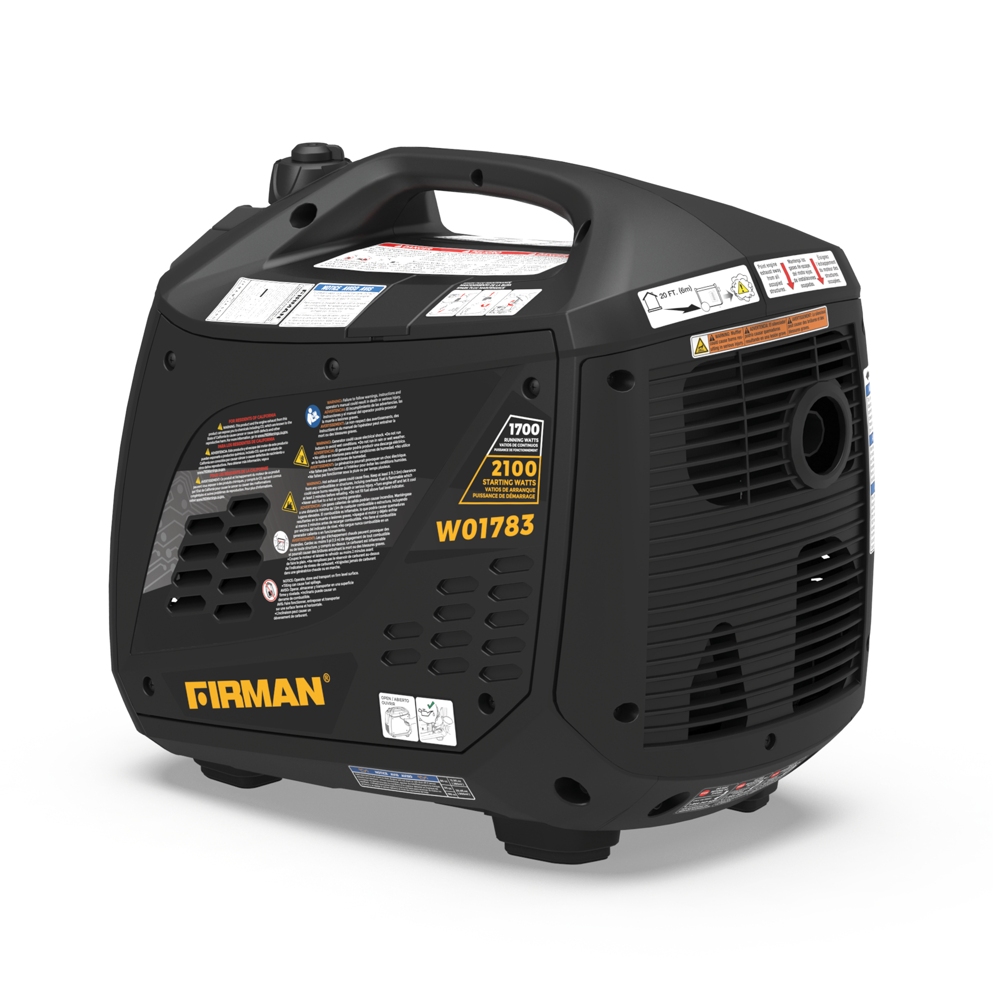 Inverter Portable Generator 2100/1700W Recoil Start