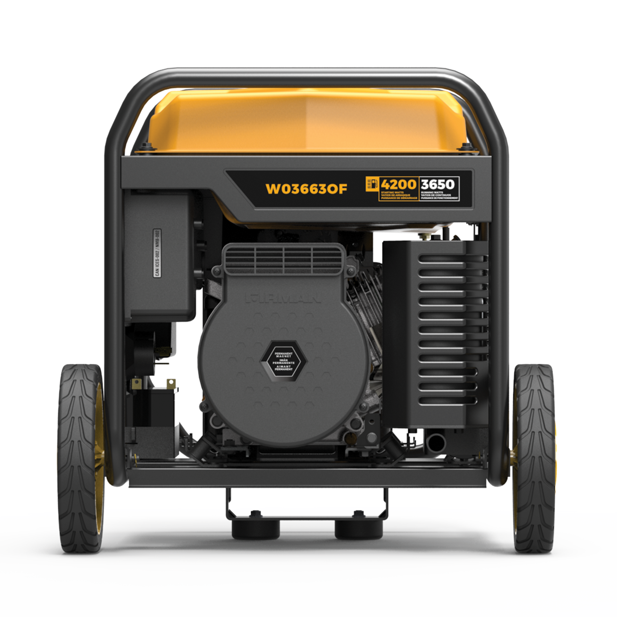 Inverter Open Frame Portable Generator 4500/3650W Remote Start with CO Alert