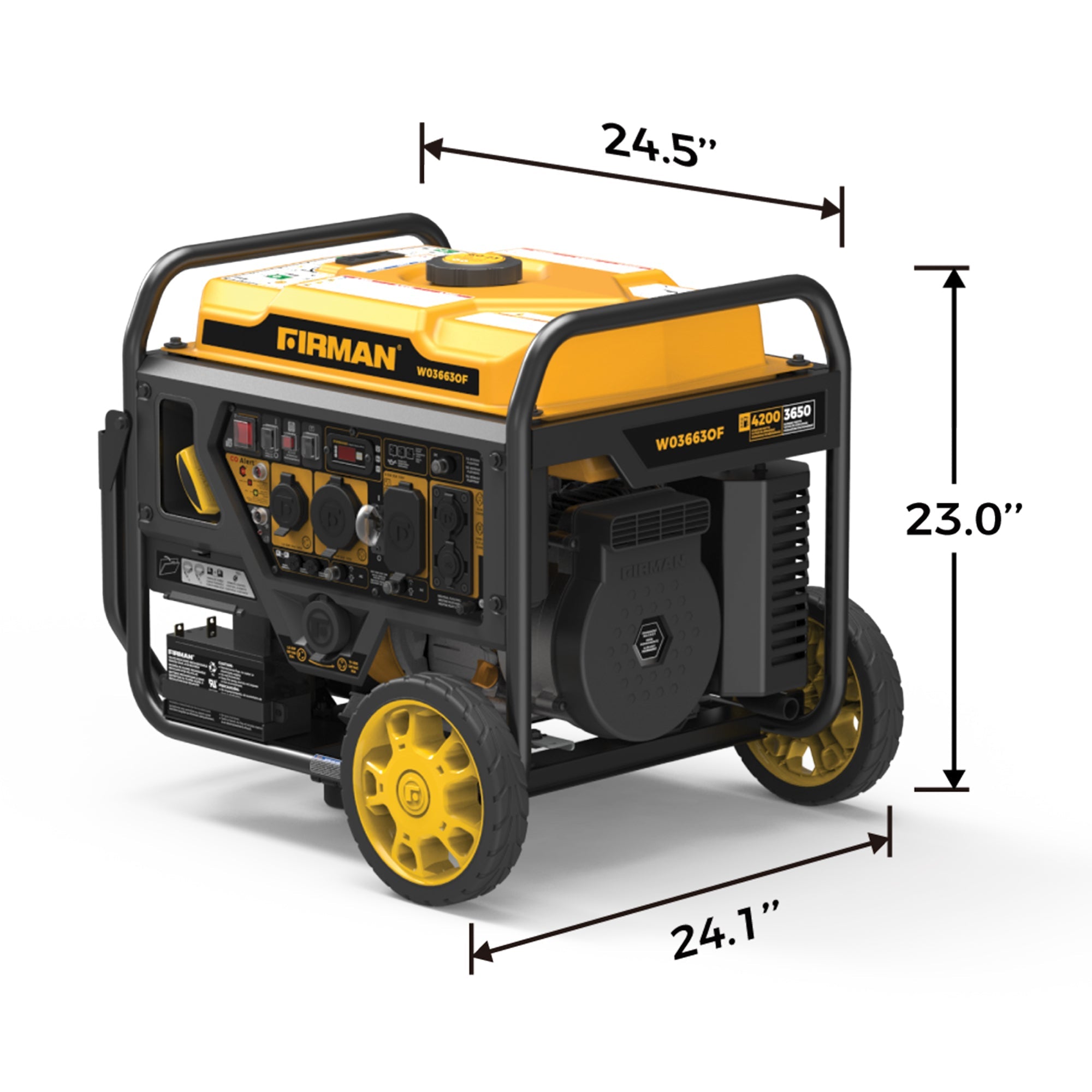 Inverter Open Frame Portable Generator 4500/3650W Remote Start with CO Alert