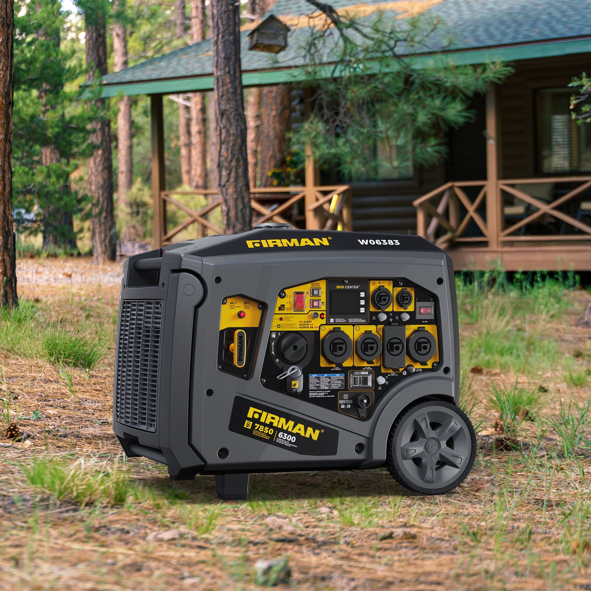 Gas Inverter Portable Generator 7850/6300 Watt Remote Start 120/240V CO Alert
