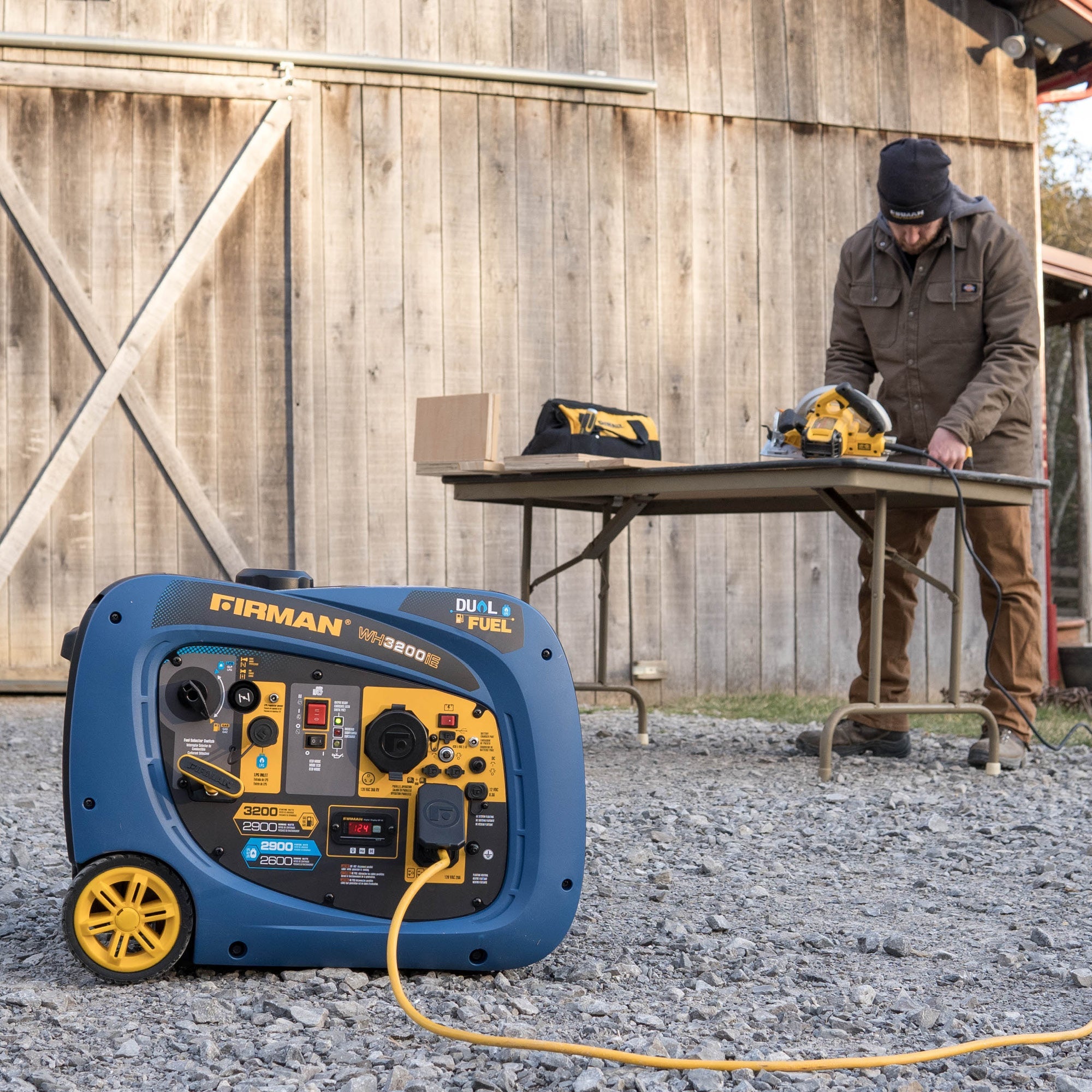 Dual Fuel Inverter Portable Generator 3200/2900W Electric Start