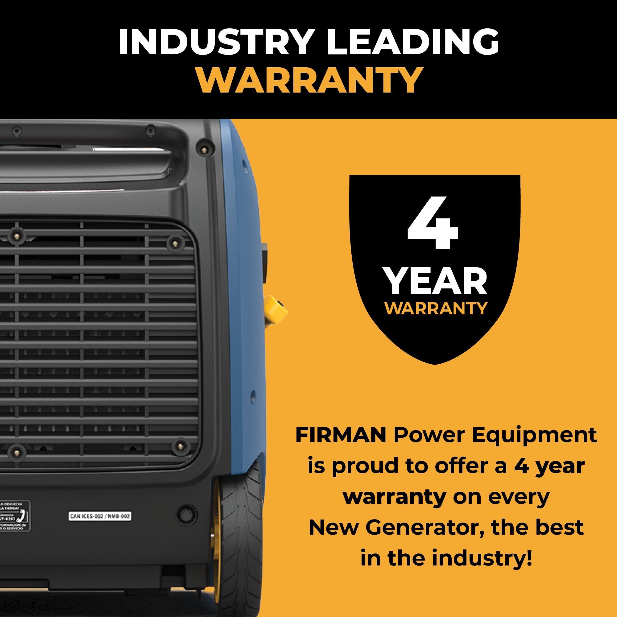 Dual Fuel Inverter Portable Generator 4125/3300W Electric Start with CO ALERT